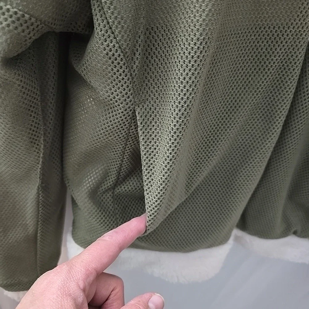 Columbia Bundle Up Reversible Jacket Fleece Mesh‎ Ivory Green Women's Size L